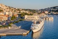 Seaport of Dubrovnik at a sunset