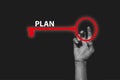 plan with key on black Royalty Free Stock Photo