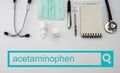 Search in the acetominophen network Royalty Free Stock Photo