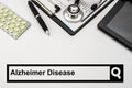 Search in the alzheimer disease network