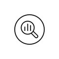 Search analytics icon Thin vector set