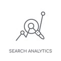 Search Analytics linear icon. Modern outline Search Analytics lo