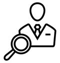 Search Applicant Isolated Vector Icon That can be easily Modified or Edited.