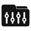 Search arrange filter icon simple vector. Process home