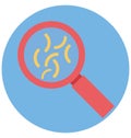 search bacteria, magnifying glass, Isolated Vector icon that can be easily modified or edit search bacteria, magnifying glass, Is