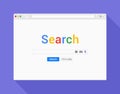 Search bar browser engine internet mockup page. Vector search bar web design window website