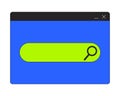 Search bar in browser window 2D cartoon object Royalty Free Stock Photo