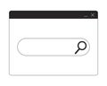 Search bar in browser window 2D line object Royalty Free Stock Photo