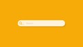 Search bar design element on orange background. Browser button for website and UI design. Search form template Royalty Free Stock Photo