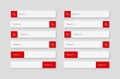 Search bar design web UI elements Royalty Free Stock Photo