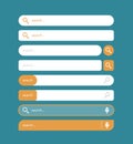 Search bar design for website or webpage user interface UI elements Royalty Free Stock Photo