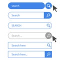 Search bar field set. vector Royalty Free Stock Photo