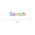 Search Bar Field Vector. Search Engine Browser Window Template. Royalty Free Stock Photo
