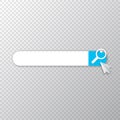 Search bar icon design template. Search bar ui design element isolated on transparent background Royalty Free Stock Photo
