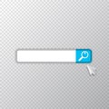 Search bar icon design template. Search bar ui design element isolated on transparent background Royalty Free Stock Photo