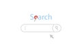 Search Bar icon. Bar site icon. Website element with cursor in flat design. - Vector