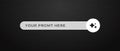 Search bar interface with placeholder for customized text input and rounded end design