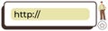 Search Bar Interface with User and Favorite Icon for Web Browsing Navigation Royalty Free Stock Photo