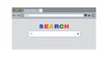 Search bar. Internet browser interface. Computer screen with URL address finding window. Web tab. Simplicity website Royalty Free Stock Photo