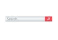 Search bar isolated on white background. Vector template for internet searching. Web-surfing interface Royalty Free Stock Photo