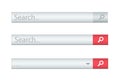 Search bar isolated on white background. Vector template for internet searching. Web-surfing interface Royalty Free Stock Photo