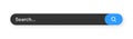 Search bar with round corners. Internet browser engine with search box, address bar and text field. UI design, website Royalty Free Stock Photo