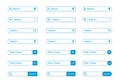 Search bar set isolated on white background, www search field icons for website, app, and user interface design, clean modern Royalty Free Stock Photo