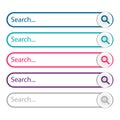 Search bar, set of search