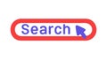 Search Bar with Search Text and Cursor, User Input, vector design Generative AI Royalty Free Stock Photo