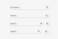 Search bar. Vector set searched navigator, Web elements for browsers, sites, mobile application and search button Royalty Free Stock Photo