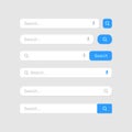Search bar. Vector set searched navigator, Web elements for browsers, sites, mobile application and search button Royalty Free Stock Photo