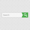 Search bar vector ui element icon in flat style. Search website Royalty Free Stock Photo