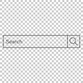 Search bar vector ui element icon in flat style. Search website Royalty Free Stock Photo