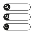 Search bar Vector. Web find icon. Browser interface symbol. White background design Royalty Free Stock Photo
