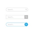 Search bar web isolated elements template for application or interfaces. Website graphic template