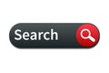 Search bar web page internet browser button, search box template isolated Ã¢â¬â vector