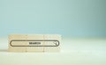 Search bar for website and UI, mobile apps, data search engine optimization browser webpage. Searching browsing internet data info Royalty Free Stock Photo