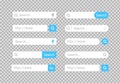 Search bar. Website ui bar set. Searching element for web site, app, ui and logo. Vector search shape with button for Royalty Free Stock Photo