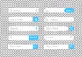 Search bar. Website ui bar set. Searching element for web site, app, ui and logo. Vector search shape with button for website Royalty Free Stock Photo