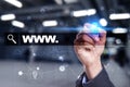 Search bar with www text. Web site, URL. Digital marketing. internet concept. Royalty Free Stock Photo
