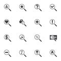 Search basic vector icons set