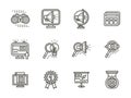 Search black line icons set