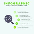 Search, Bone, Science Solid Icon Infographics 5 Steps Presentation Background