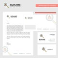 Search bug Business Letterhead, Envelope and visiting Card Design vector template