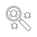 Search bug line icon Royalty Free Stock Photo