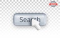 Search button and mouse pointer or arrow cursor icon. Graphical user interface design elements Royalty Free Stock Photo