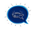 Search car line icon. Find transport sign. Vector Royalty Free Stock Photo