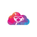 Search Coffee cloud shape concept logo template Royalty Free Stock Photo