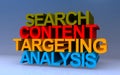 search content targeting analysis on blue Royalty Free Stock Photo