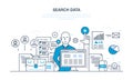 Search data, analysis and study of the sources indicators.